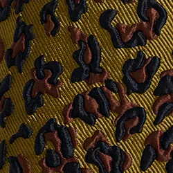 Khaki, brown and black leopard-jacquard mini skirt