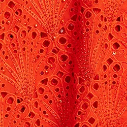 Red broderie anglaise cotton shirt