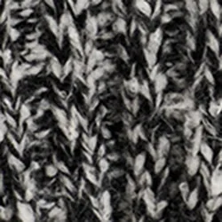 Black and ecru mélange sleeveless knit sweater