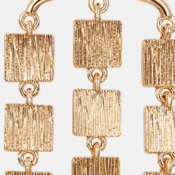 Gold-tone earrings with three strands