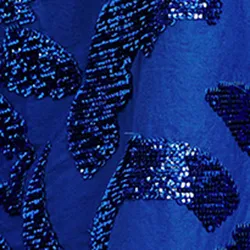 Dark blue sequin-embellished cotton shirt