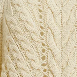 Ecru oversized cable-knitted sweater