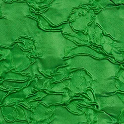 Green jacquard-woven puffy mini dress