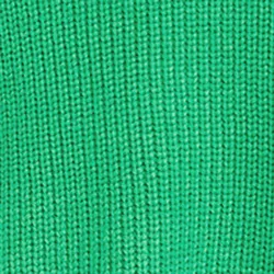 Green rib-knitted sweater with bows