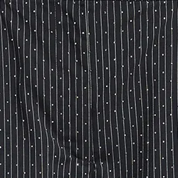 Navy blue pinstriped pants with rhinestone embellishments