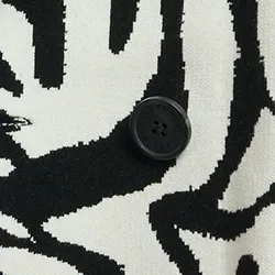 Off-white and black zebra jacquard-knitted jacket