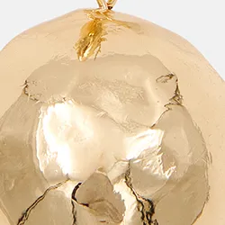 Gold-tone hoop and sphere earrings