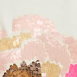 Off-white sleeveless sweatshirt with sequin embroideries