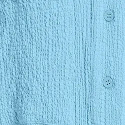 Light blue seersucker cropped shirt