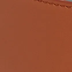 Brown leather waist belt with gold-tone buckle