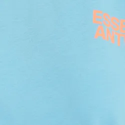 Blue organic cotton T-shirt with logo