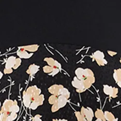 Black floral-print maxi-length dress with jersey top