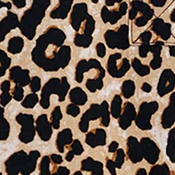 Brown leopard-print polo top