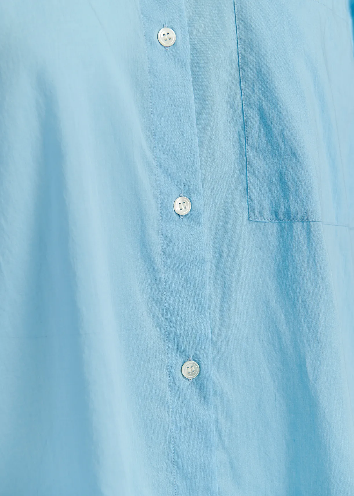 Blue oversized cotton-voile shirt