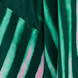 Dark green, green and pink oversized top with pussy bow