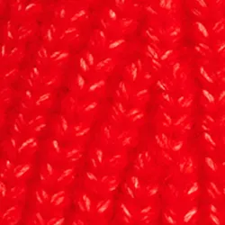 Red rib-knitted beanie with logo