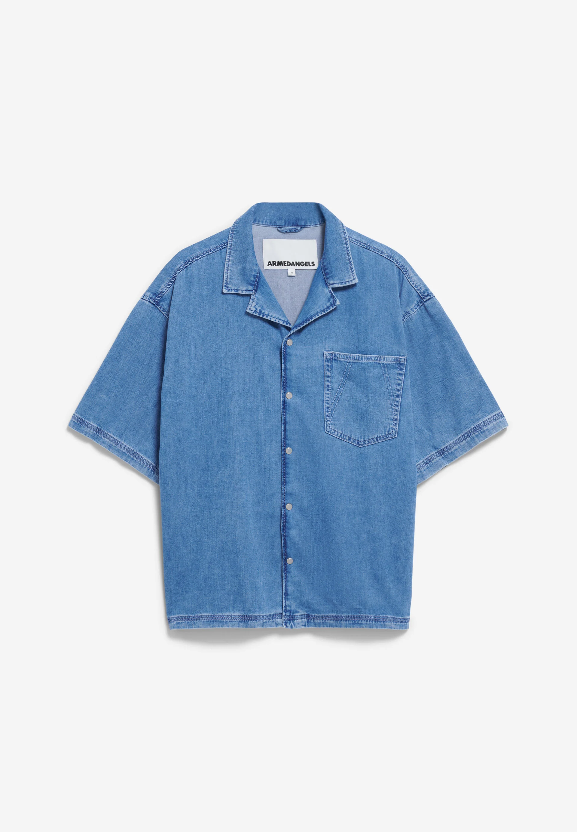 BOWLAAS Denim Shirt made of Organic Cotton Mix