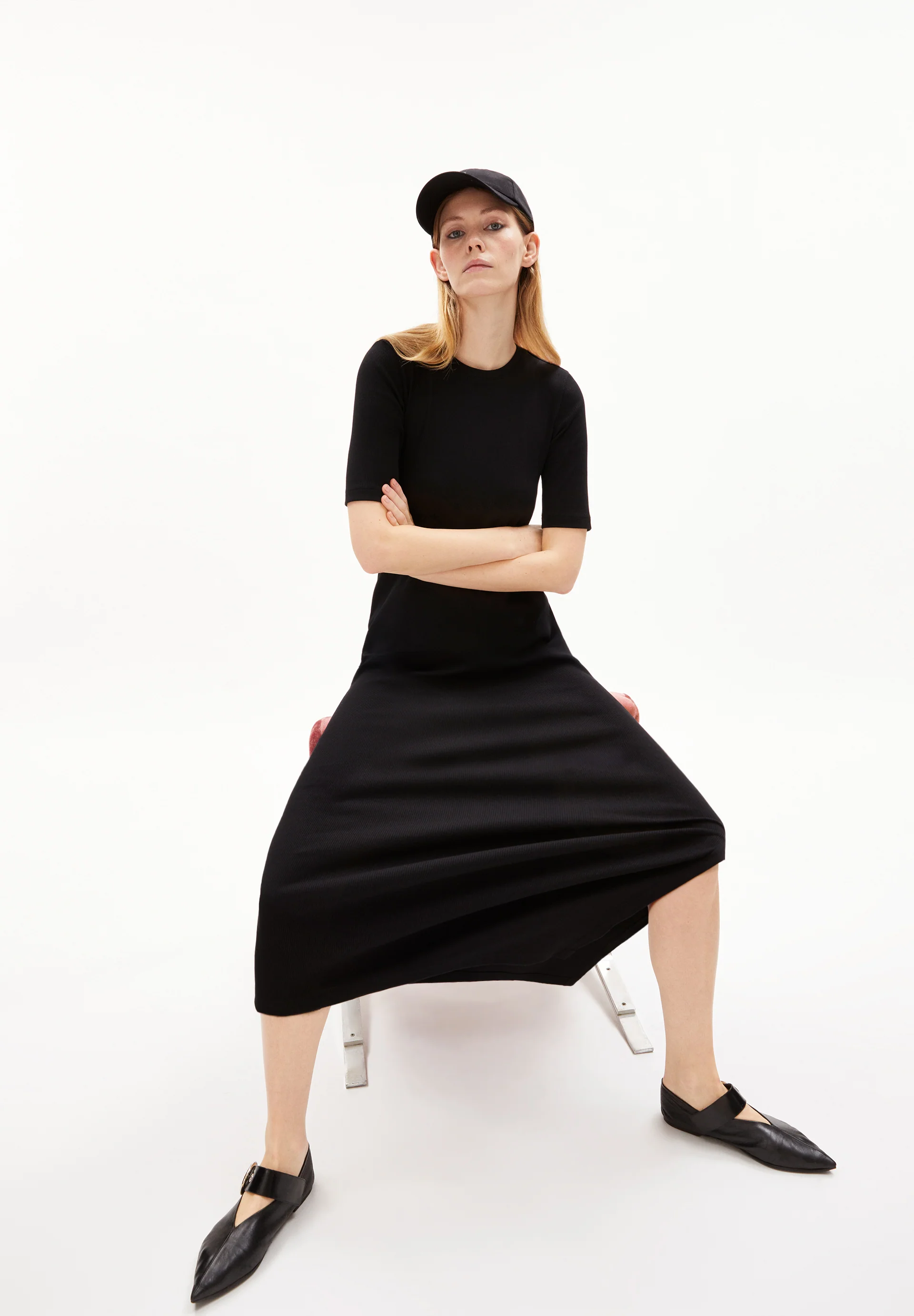 SEHAARAA Rib-Jersey Dress made of Organic Cotton Mix