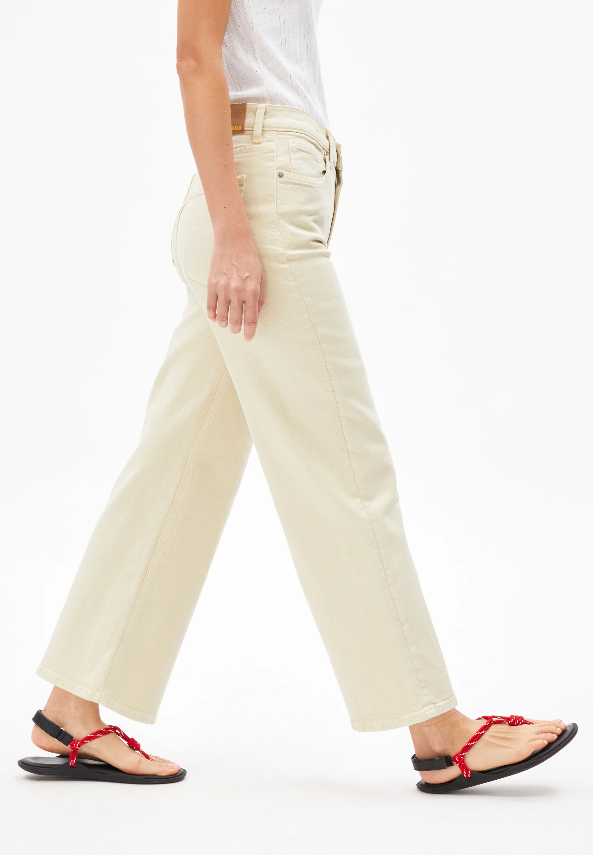 MURLIAA CROPPED WIDE JEAN Wide Jeans recycled cotton mix comfort-Stretch