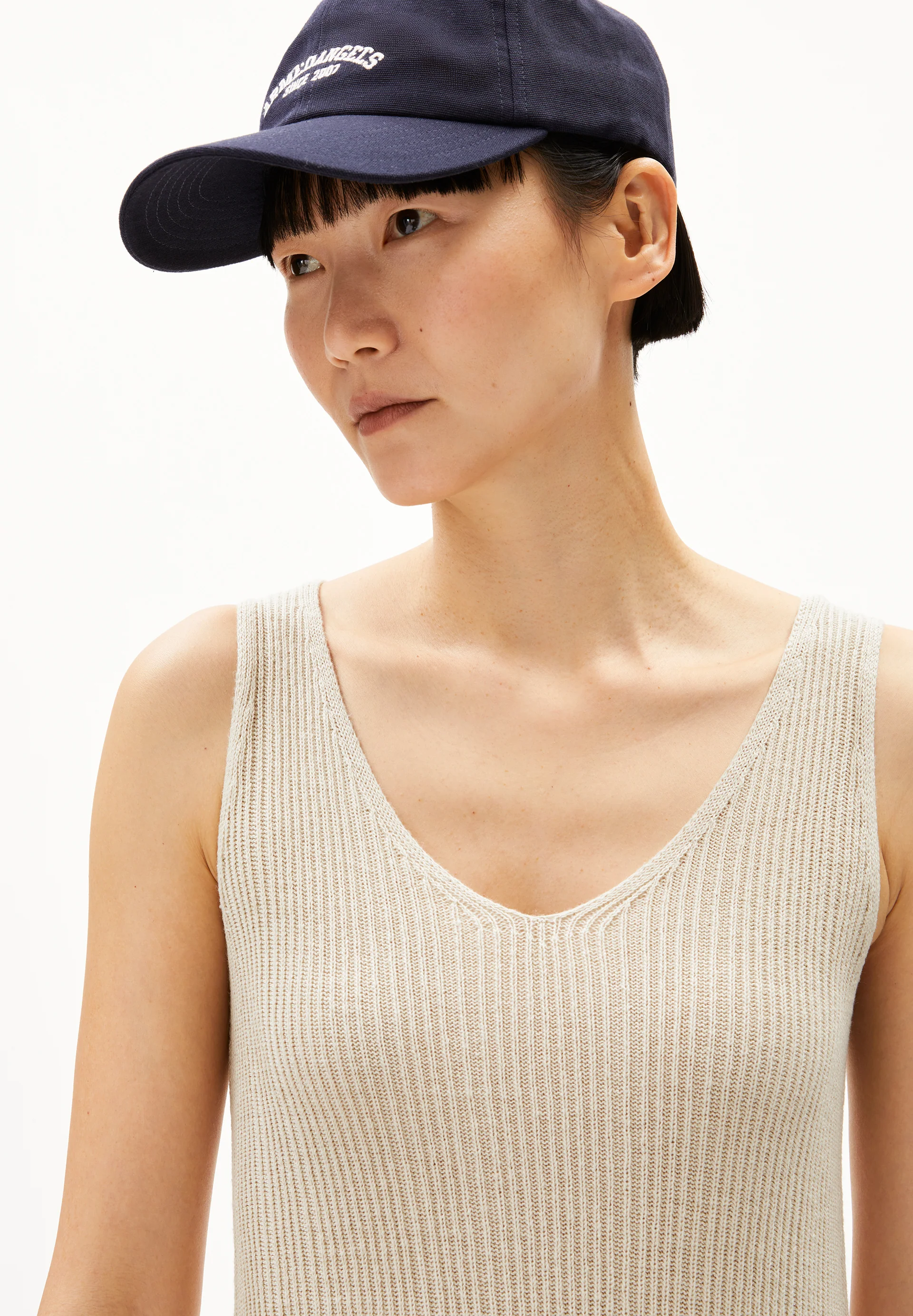 LINEN BLEND KNIT DRESS Knit Dress made of Linen-Mix
