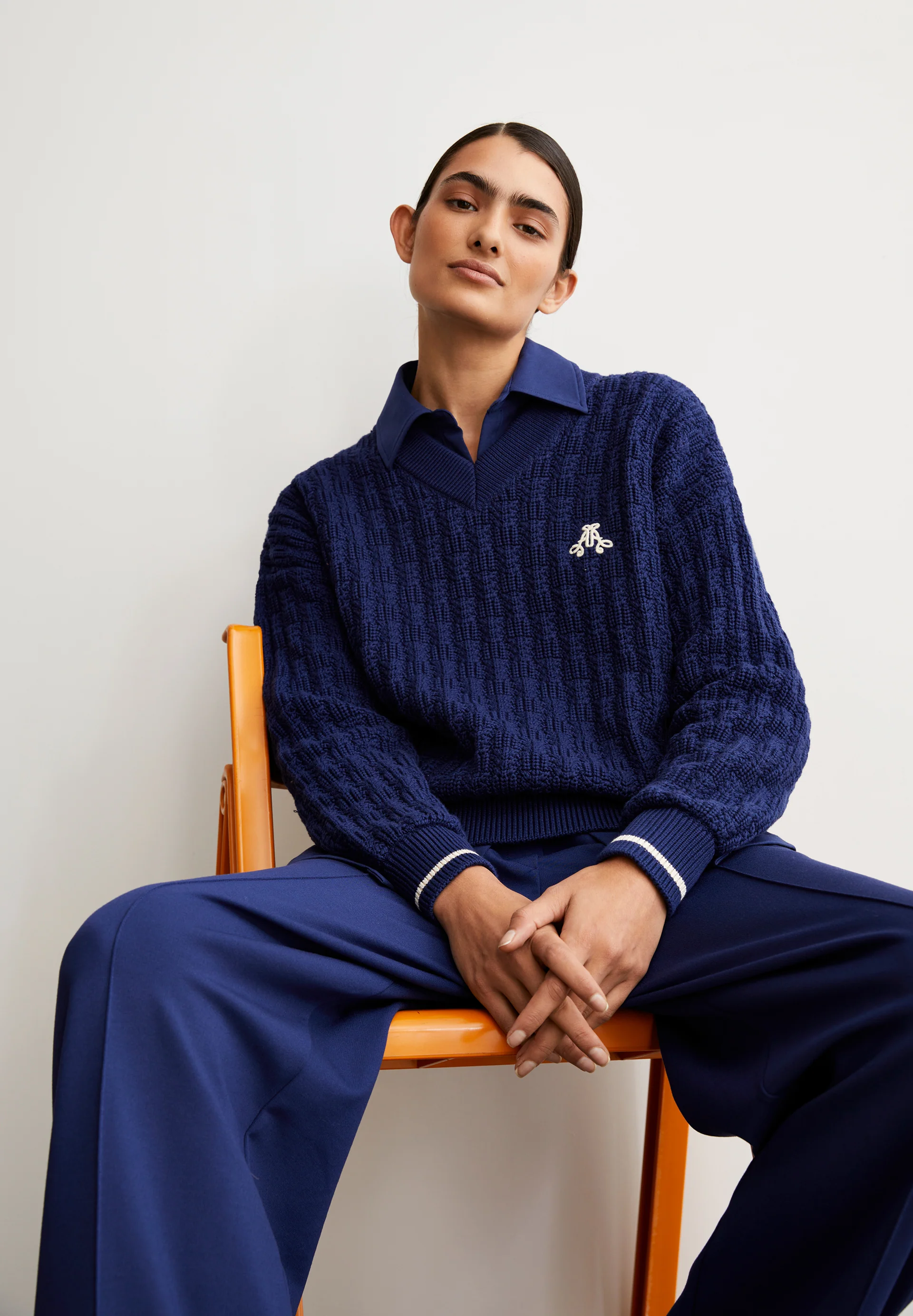 CAARLAS STRUCTURE Pullover from organic cotton