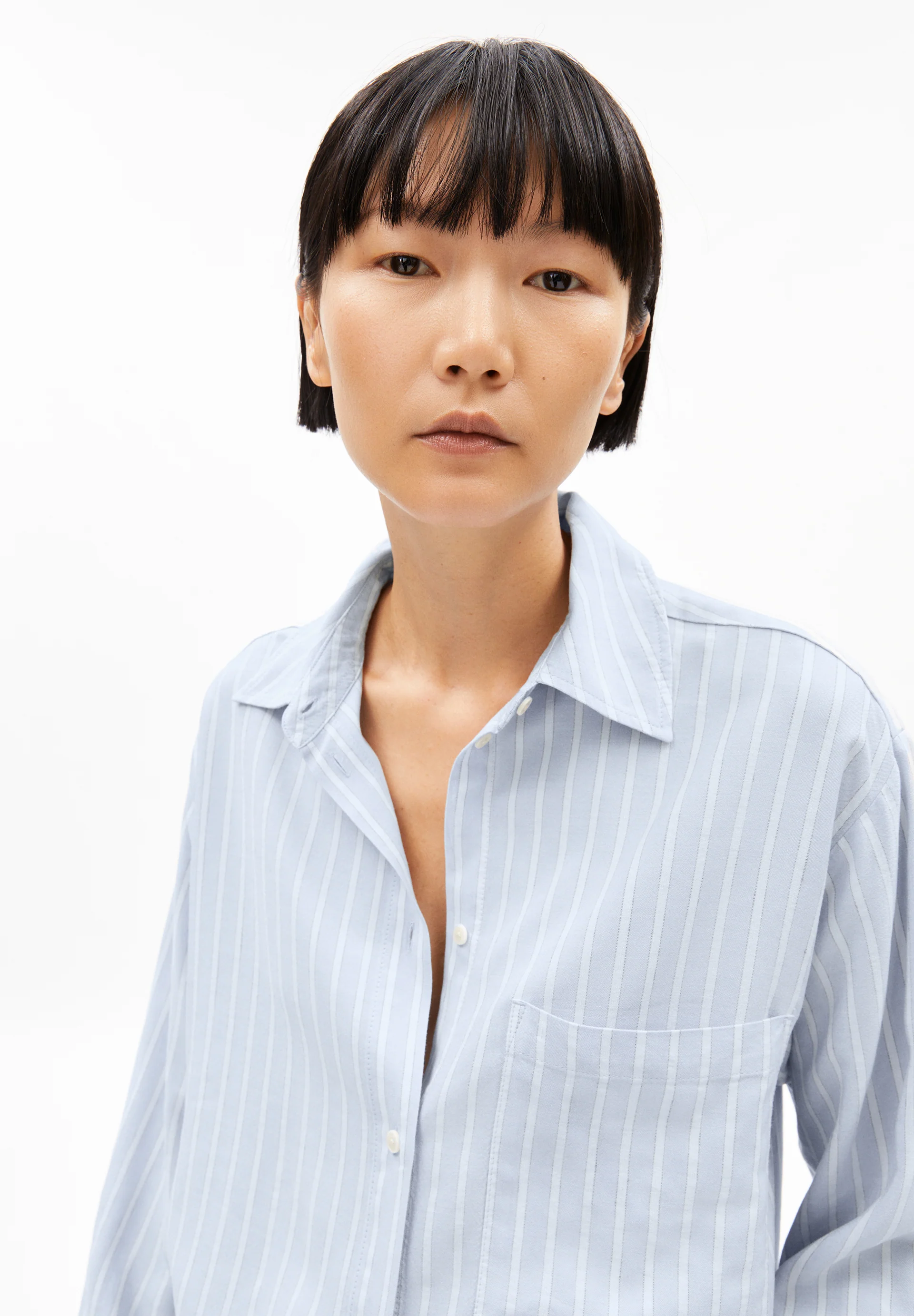 MAALGAA LINO STRIPED Blouse made of Linen-Mix