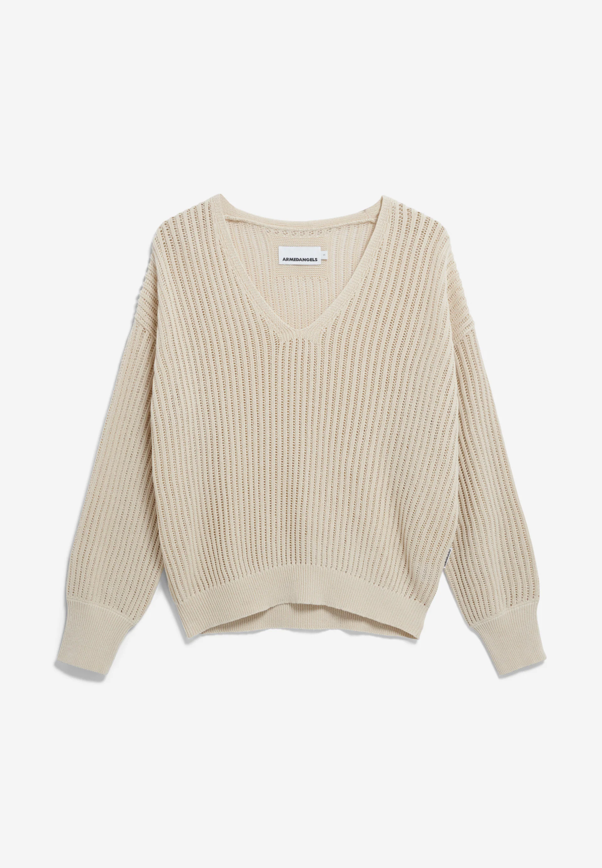 LINEN BLEND KNIT SWEATER Sweater made of Linen-Mix