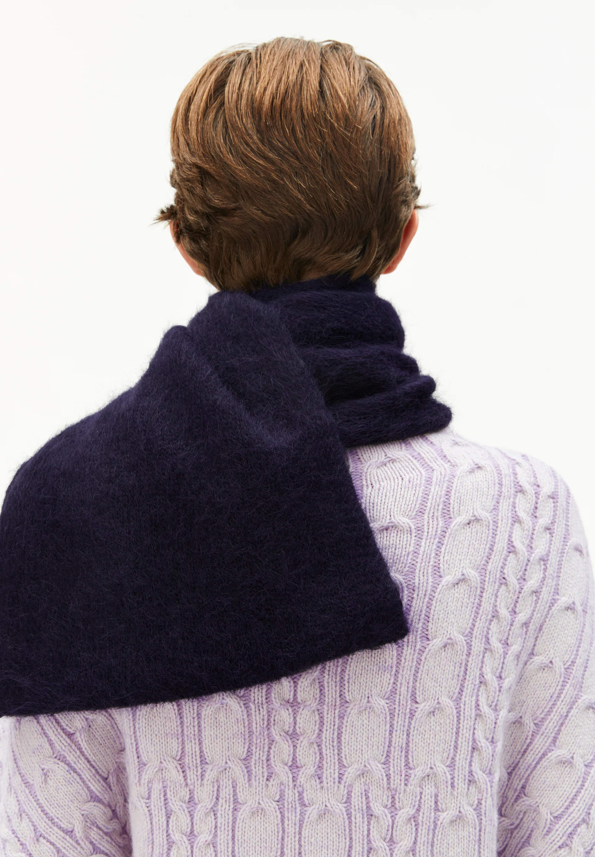 SAABE STRIPED UN-WASTED Scarf made from an alpaca-wool blend