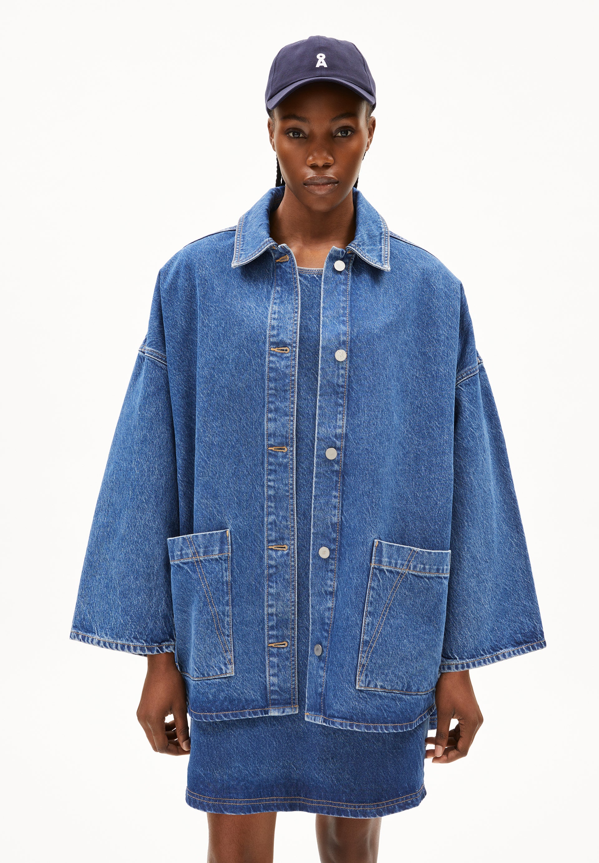 DRAAPY Denim Jacket made of Organic Cotton Mix