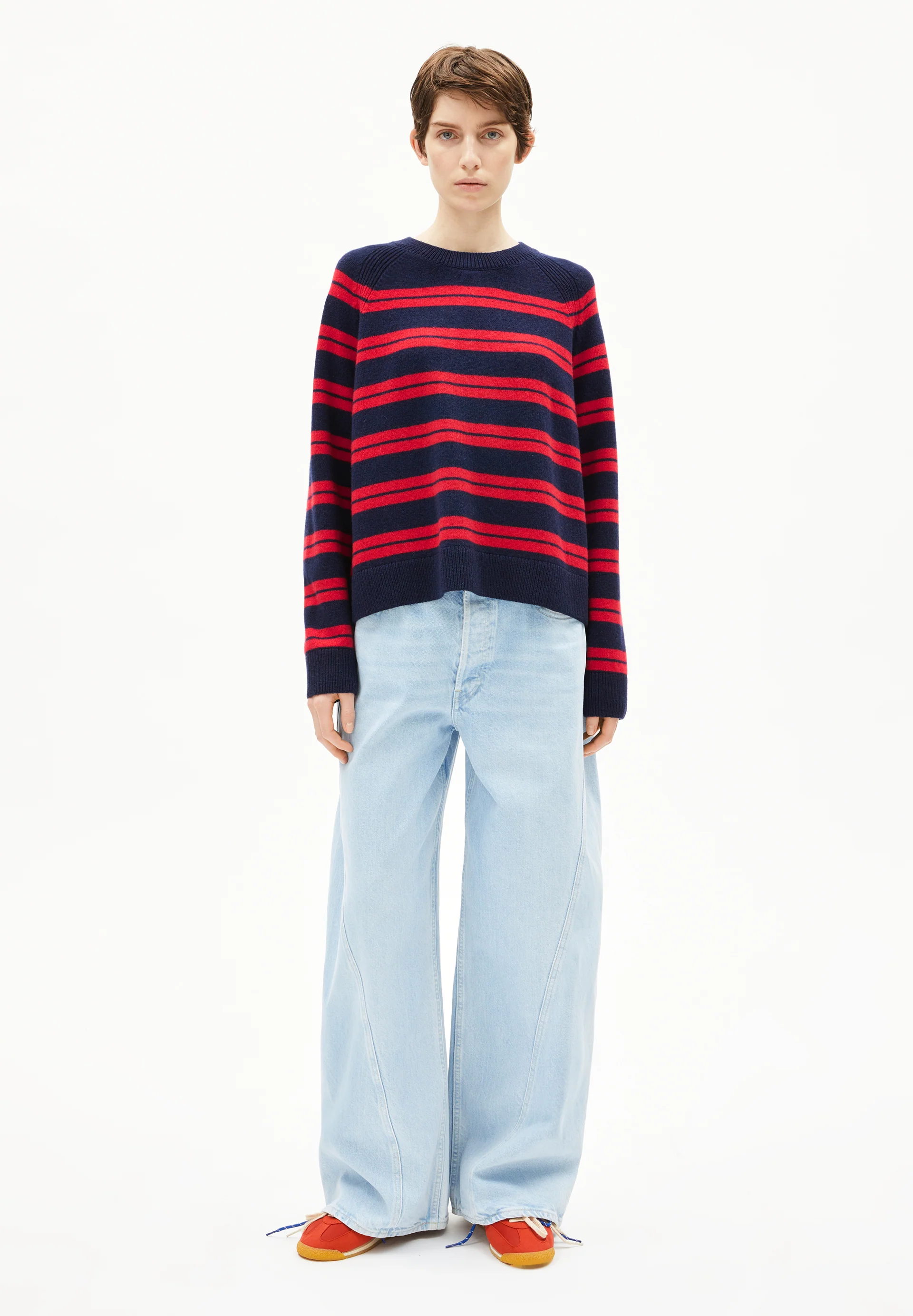 LILIRIAA FINE STRIPES Jumper made from an organic wool blend