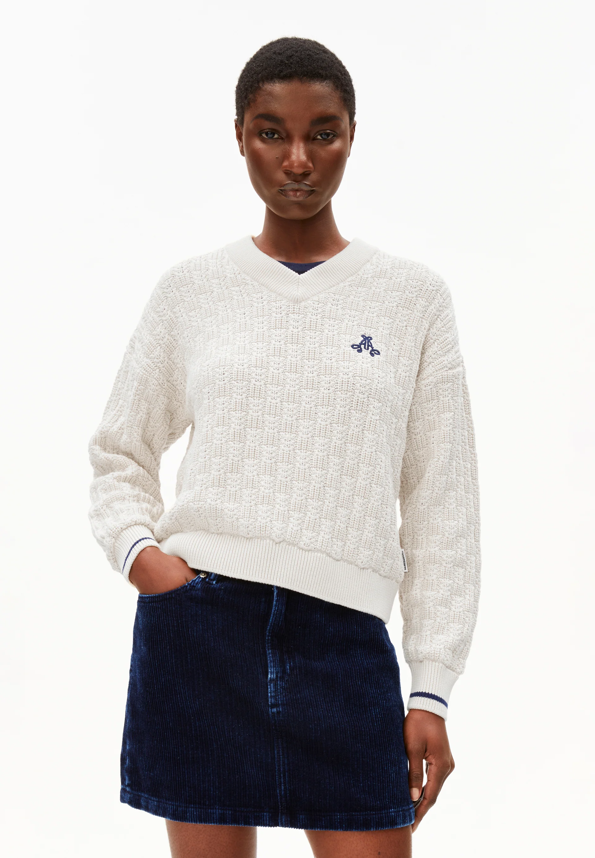 CAARLAS STRUCTURE Pullover from organic cotton