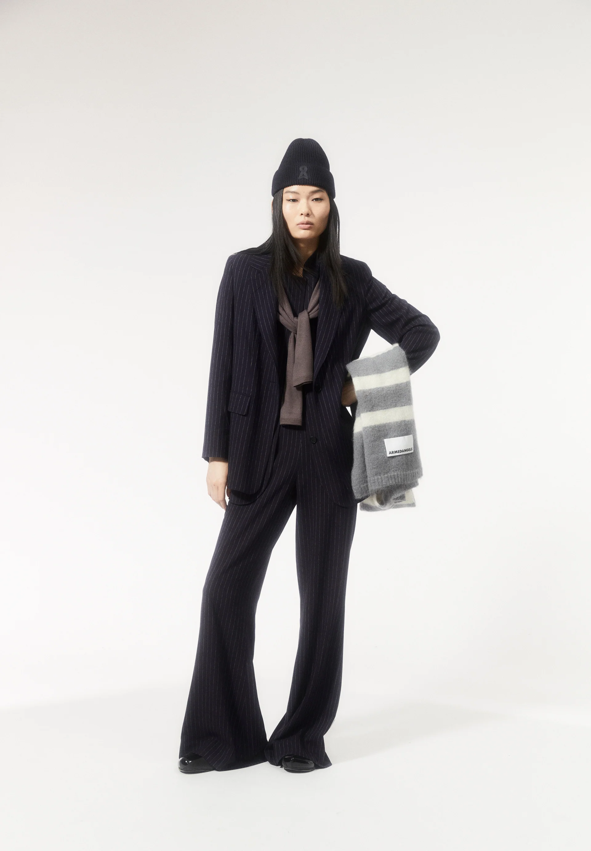 PHAAMINA PINSTRIPE Woven Pants made of LENZING™ ECOVERO™ Viscose Mix