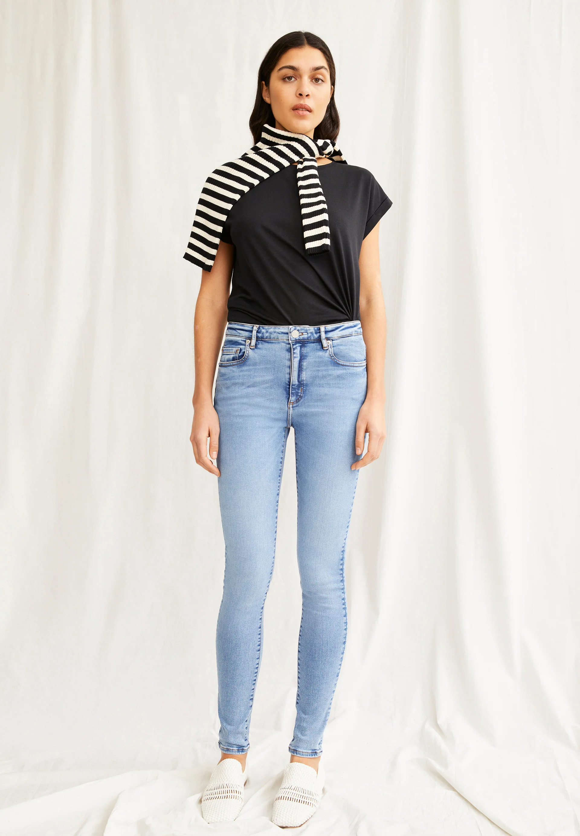 TILLAA Skinny Jeans Mid Waist Organic Cotton Mix X-Stretch