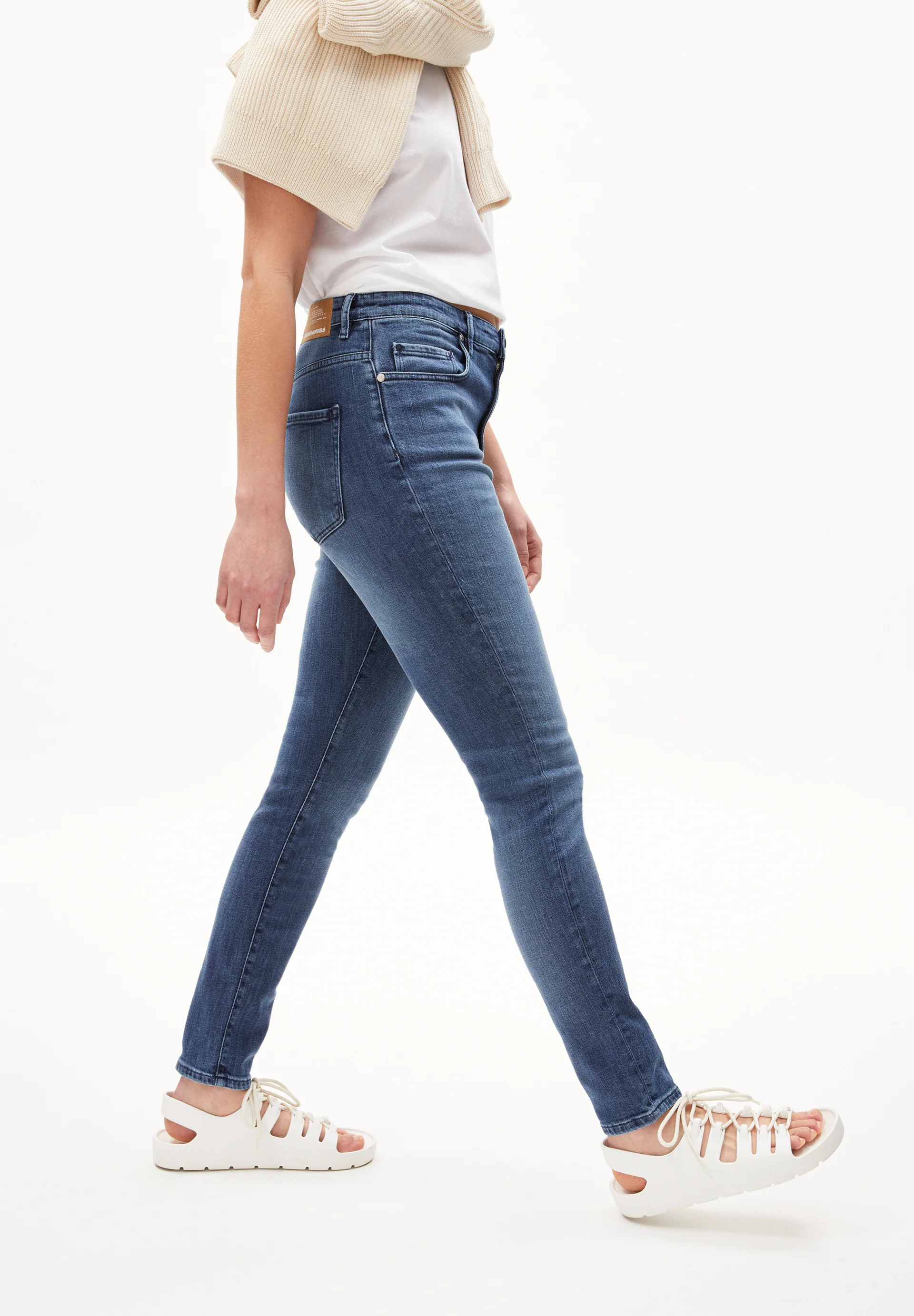 INGAA Jeans Skinny Leg High Waist Organic Cotton Mix X-Stretch