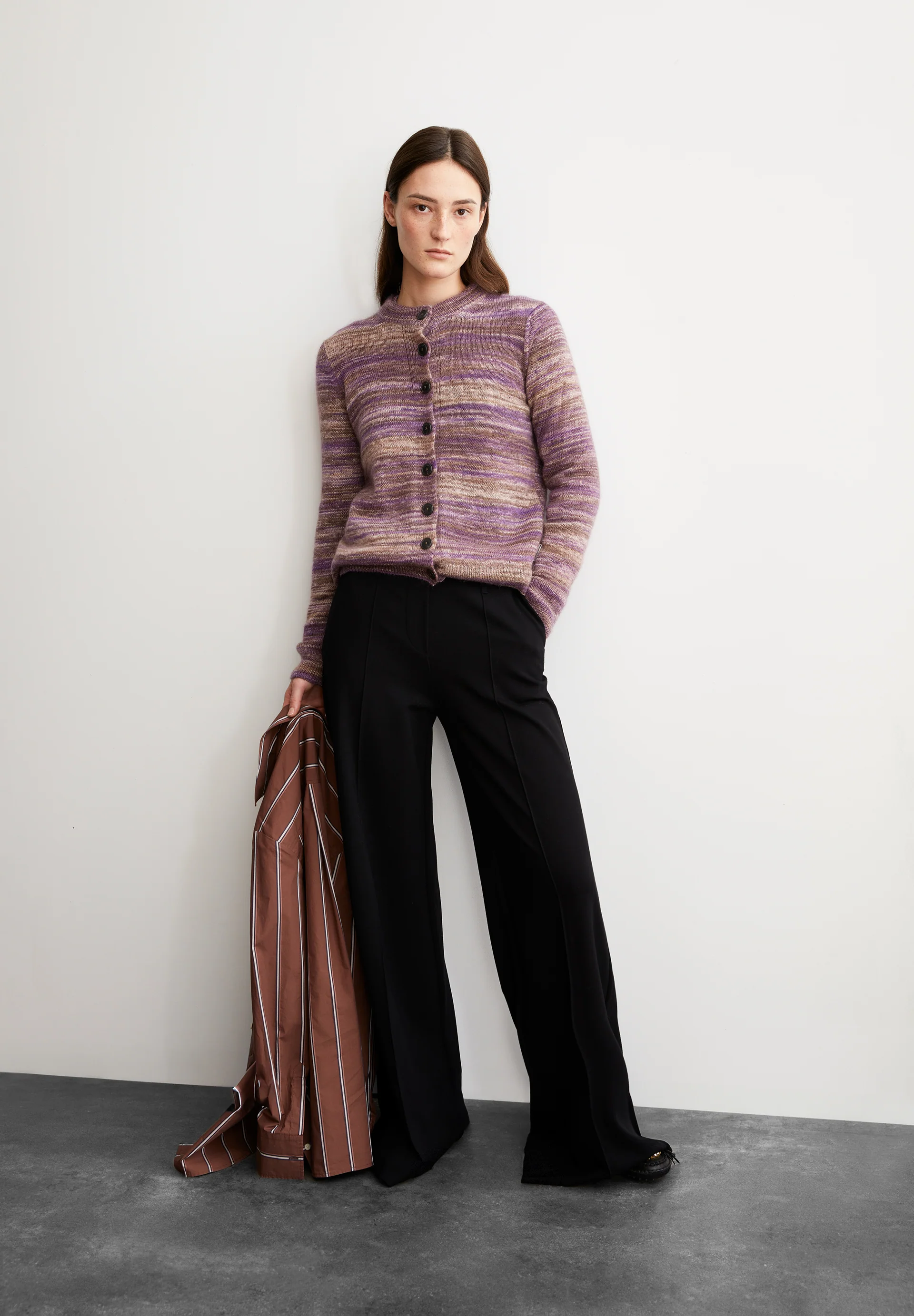 AMILDAA STAMPATO Cardigan made of Mohair Wool Mix