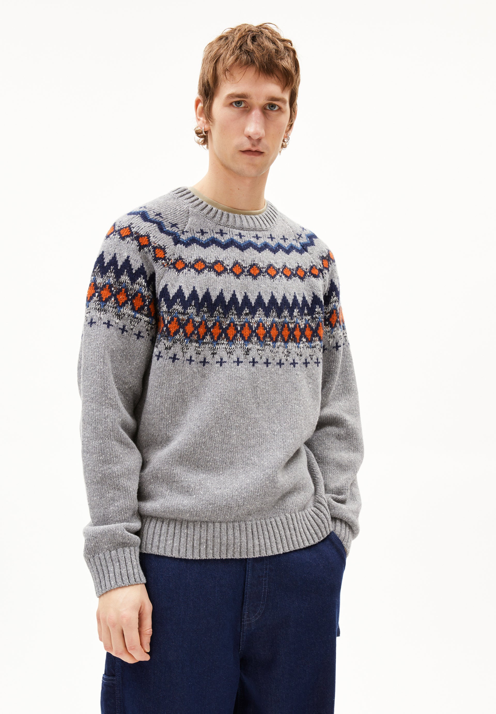 KAALLA FAIR ISLE Sweater made of recycled Organic Wool Mix