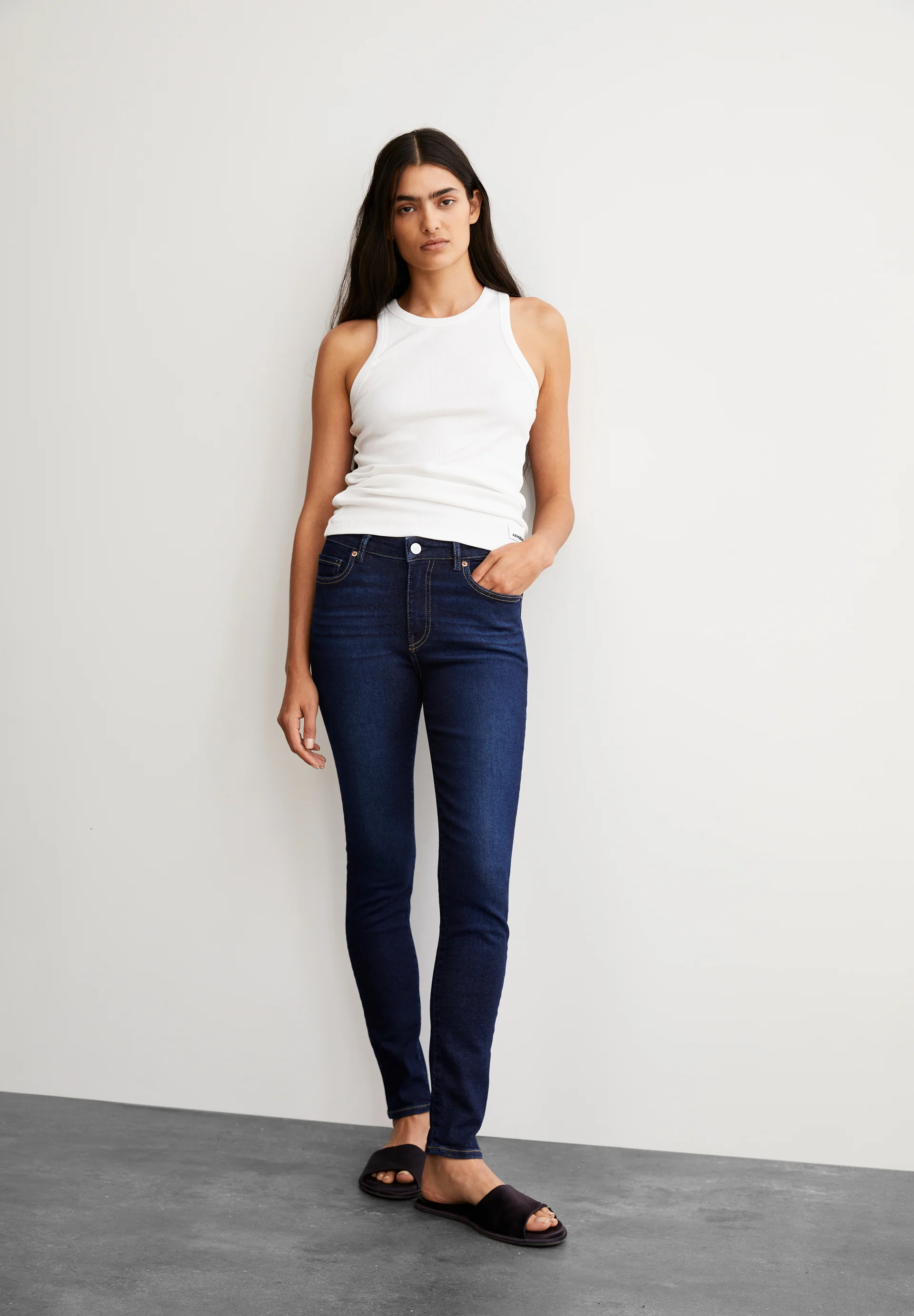 TILLAA Skinny Jeans Mid Waist Organic Cotton Mix X-Stretch