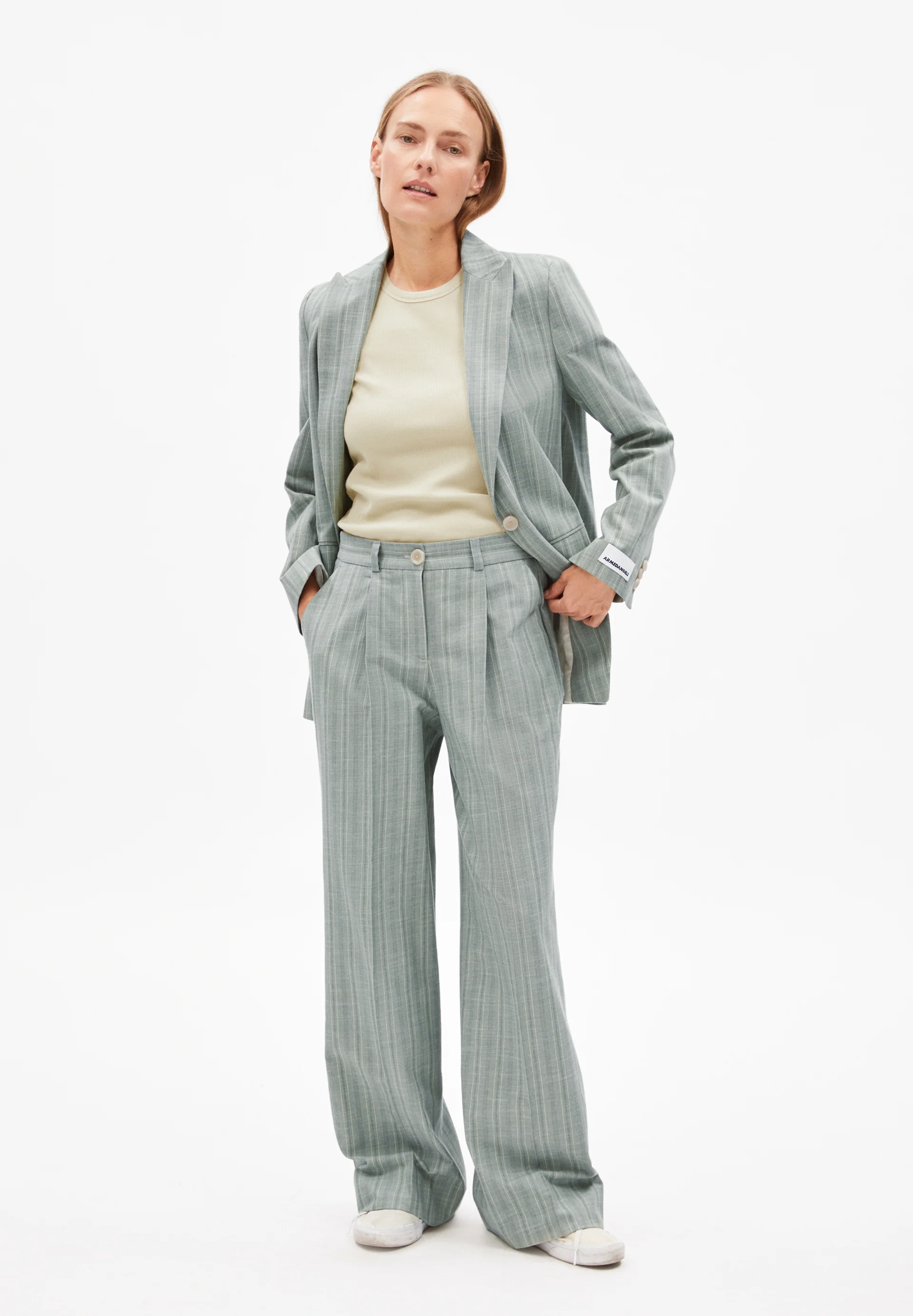 NUMAALI STRIPE Woven Pants made of Organic Cotton