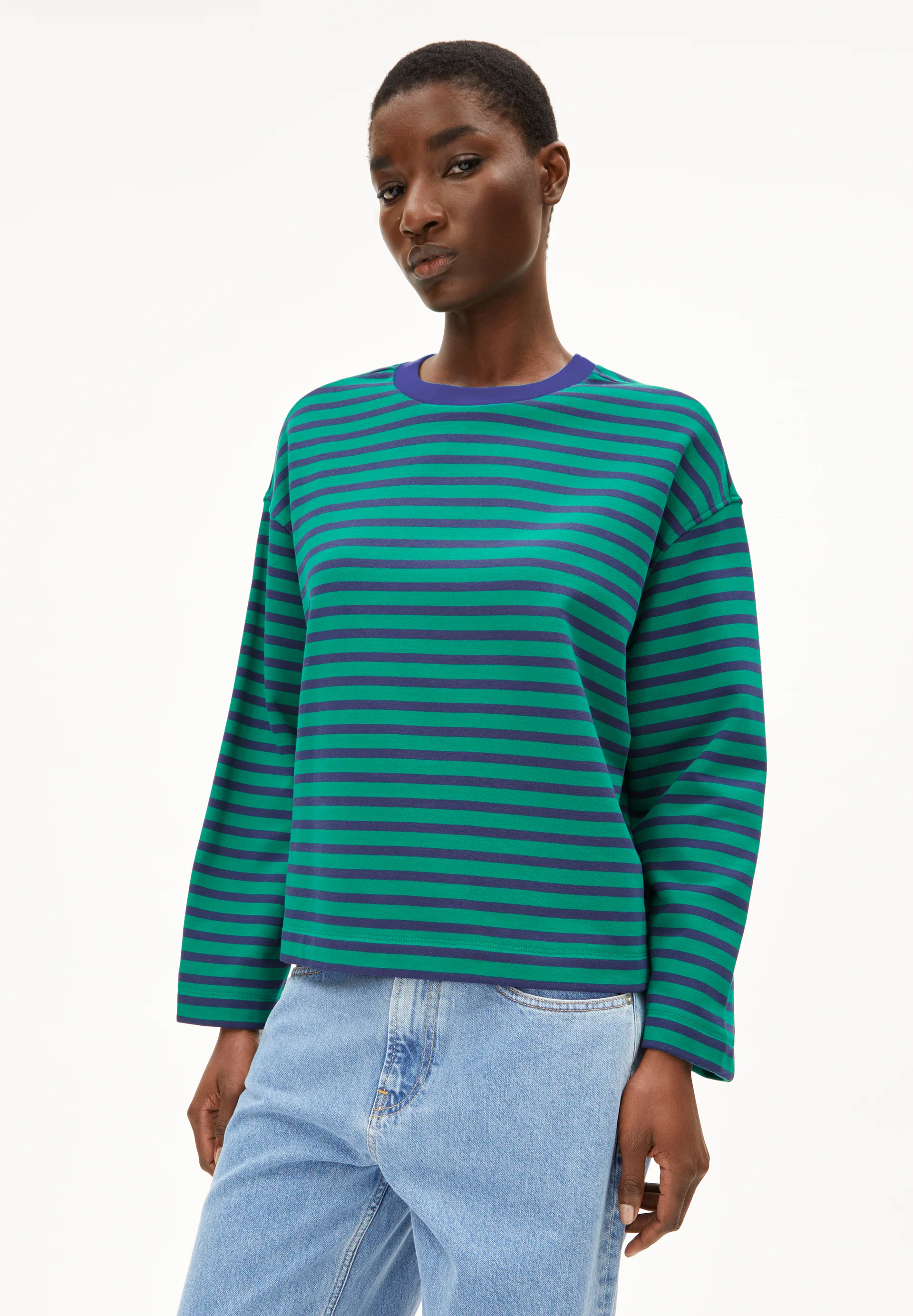 FRANKAA MAARLEN STRIPE Sweatshirt from organic cotton
