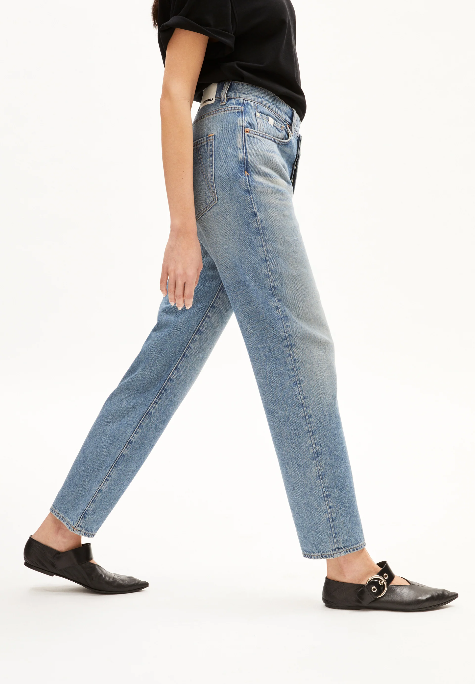 AAIKALA DETAIL Straight Jeans High Waist Organic Cotton Mix