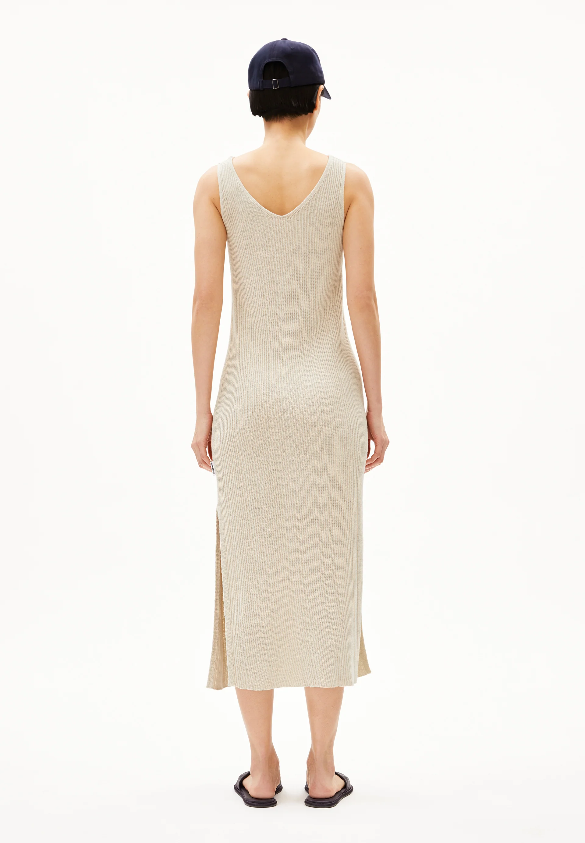 LINEN BLEND KNIT DRESS Knit Dress made of Linen-Mix