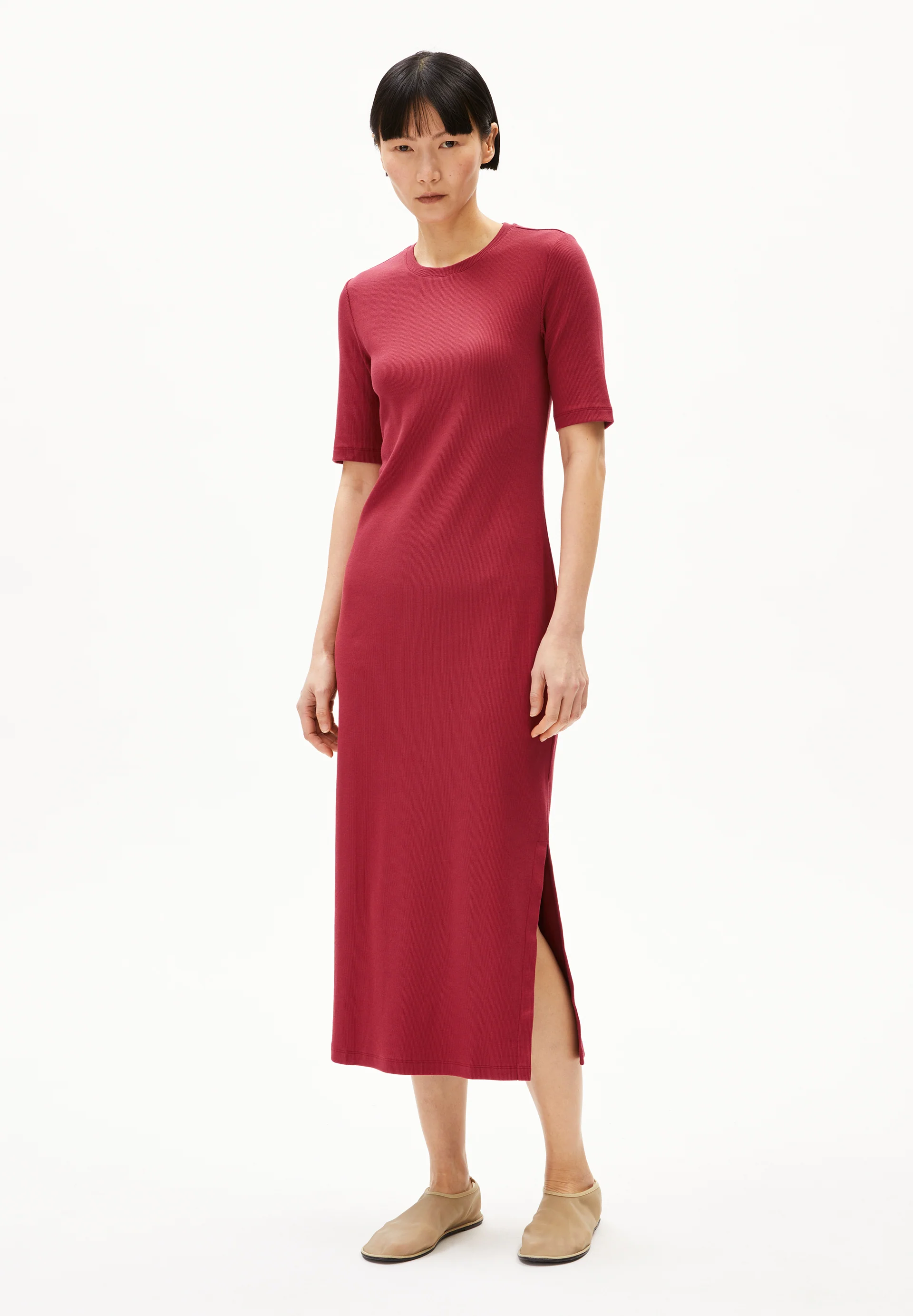 SEHAARAA Rib-Jersey Dress made of Organic Cotton Mix