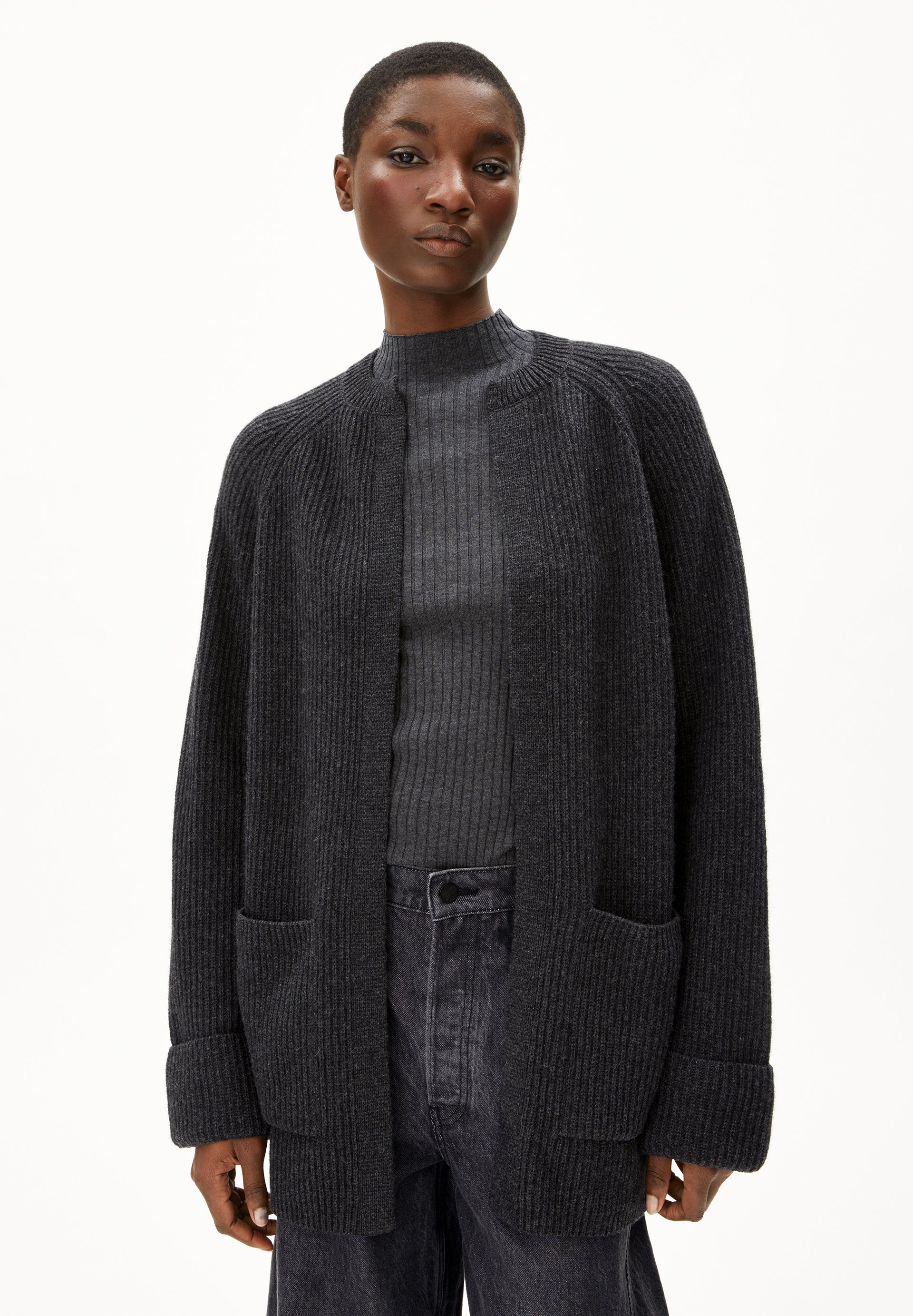 WARDAA Cardigan made from an organic wool blend
