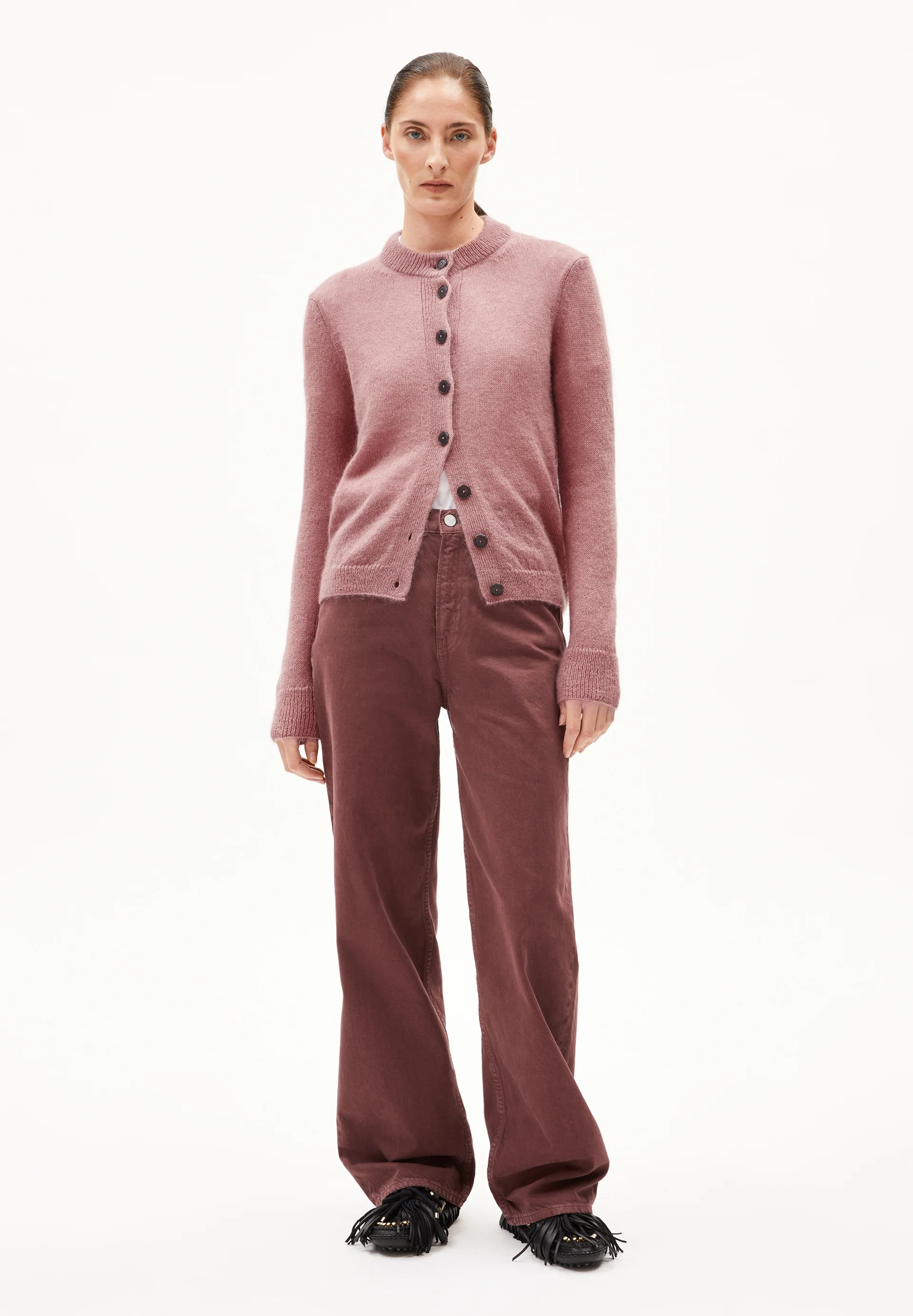 AMILDAA Cardigan made of Mohair Wool Mix