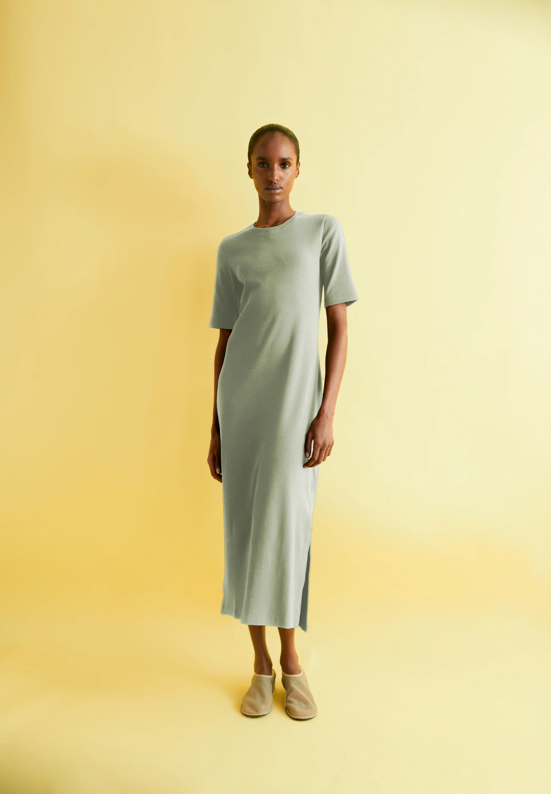 SEHAARAA Rib-Jersey Dress made of Organic Cotton Mix
