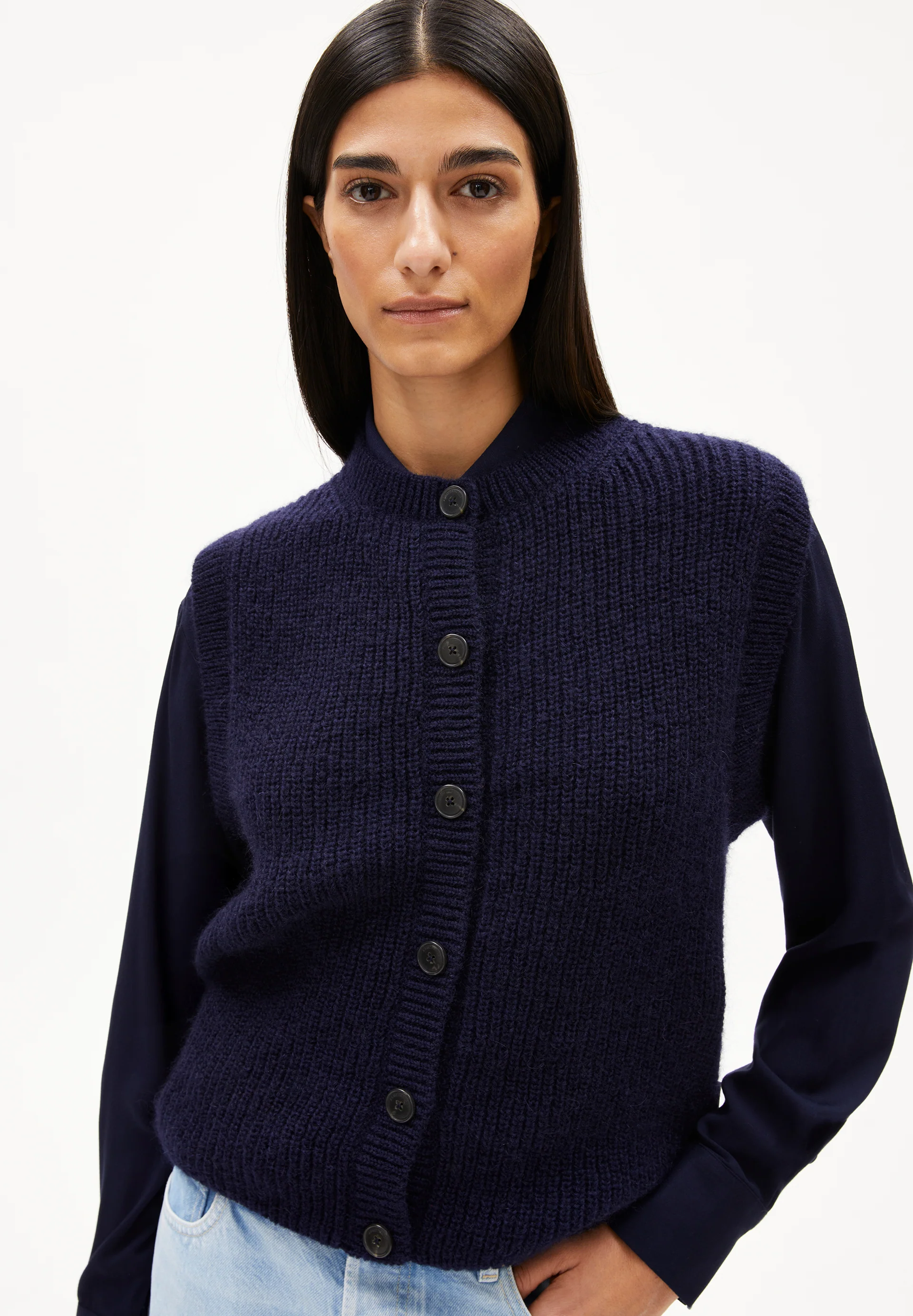 HELGEAA PREMIUM Knit top made from a mohair blend