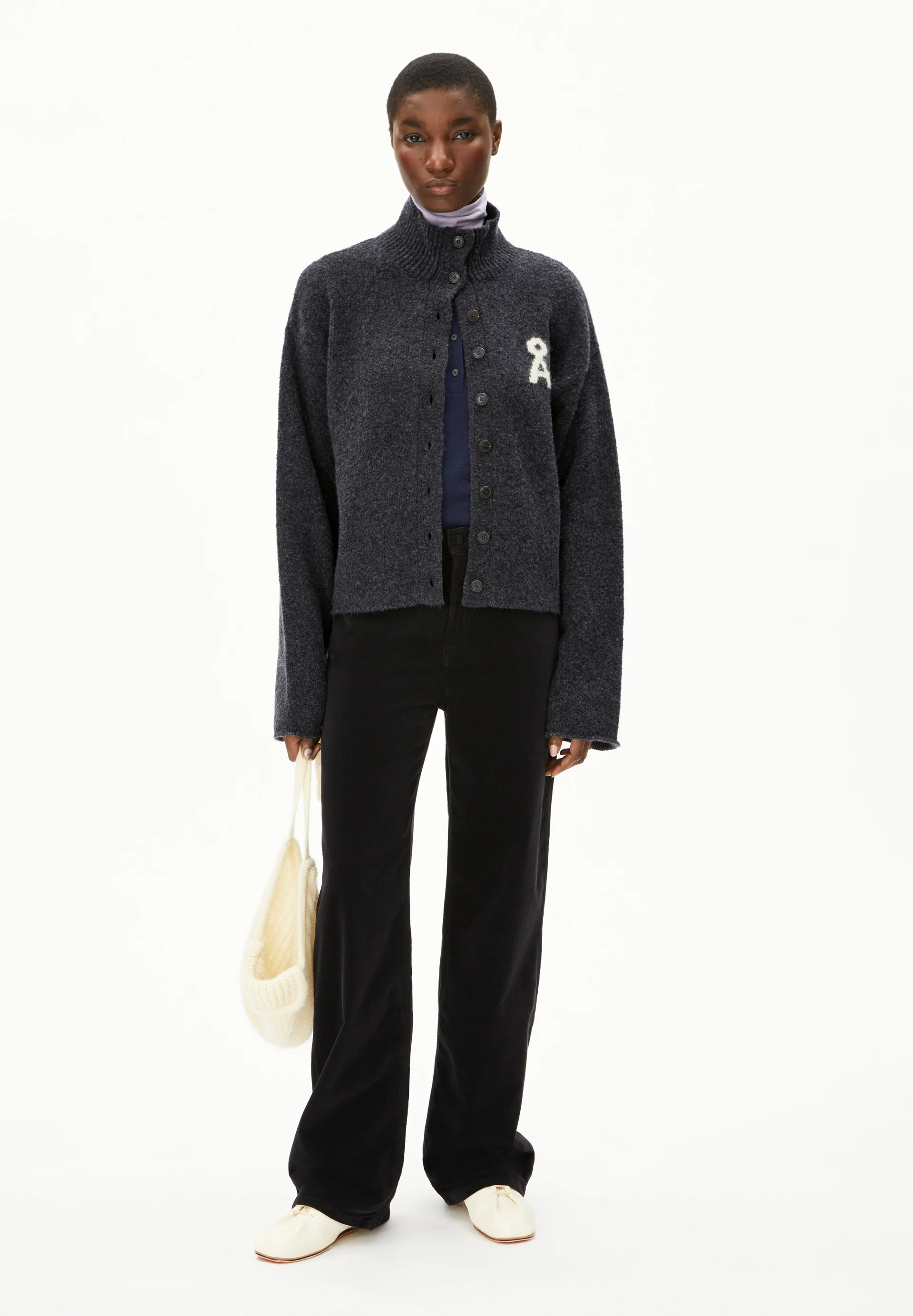 ICONIC Å RAMONAA BOUCLÉ Cardigan made of organic wool mix