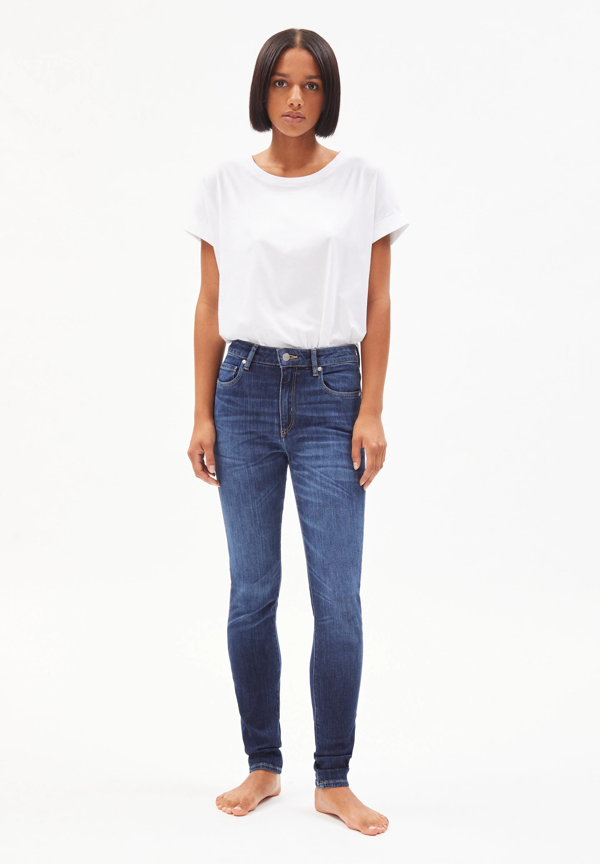 TILLAA Jeans Skinny Leg Mid Waist Organic Cotton Mix X-Stretch