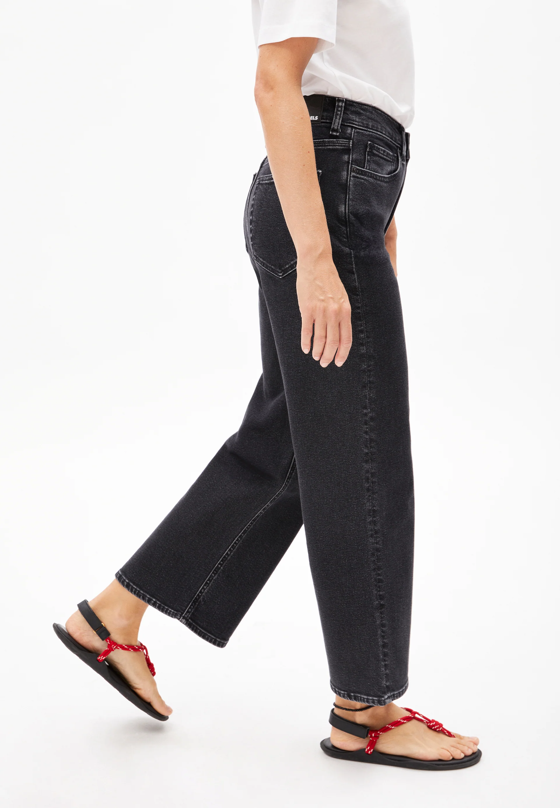 MURLIAA CROPPED WIDE JEAN Wide Jeans recycled cotton mix comfort-Stretch