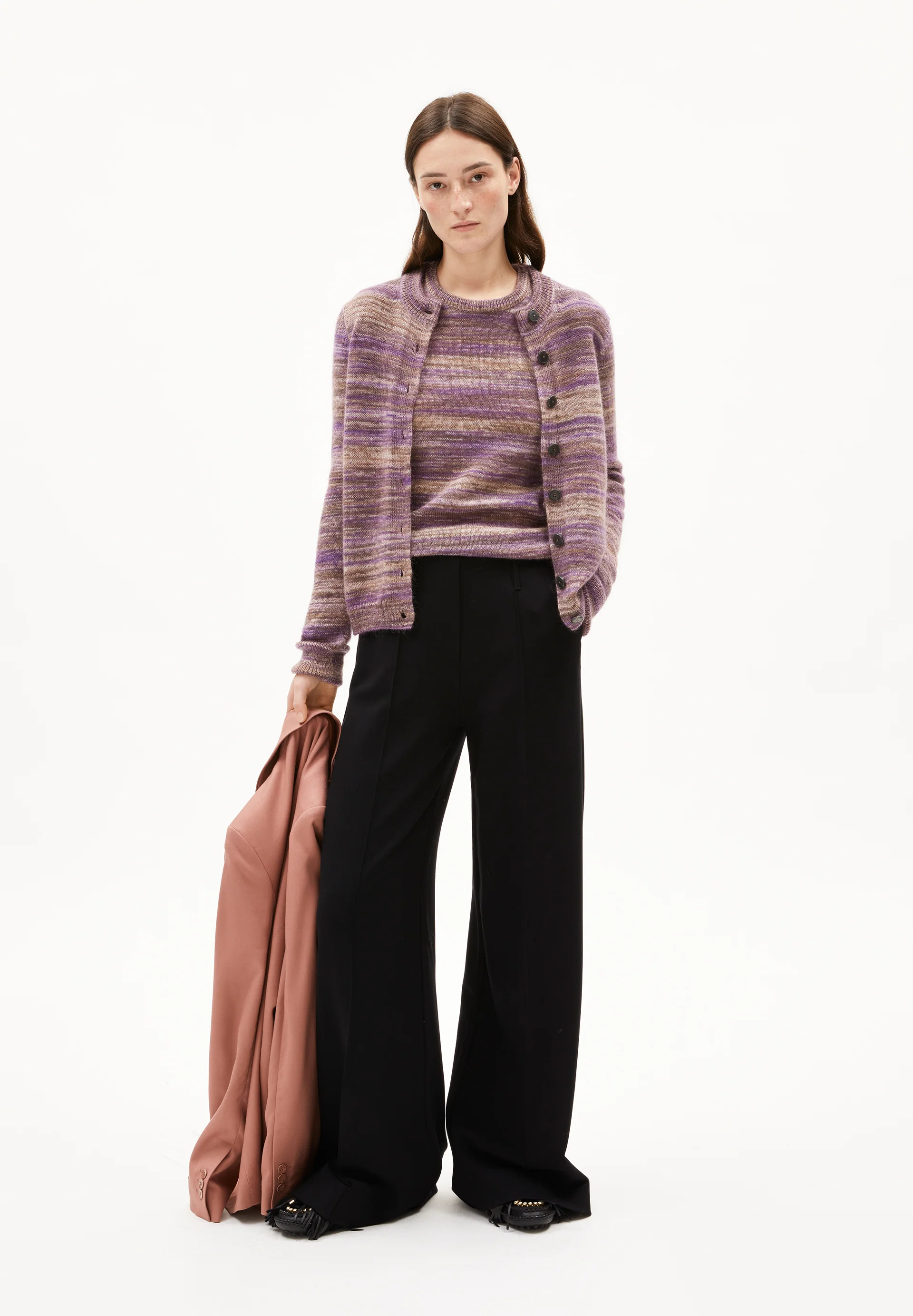 AMILDAA STAMPATO Cardigan made of Mohair Wool Mix
